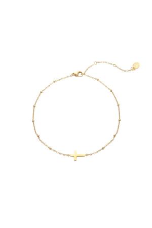 Bracciale Croce Classica Gold Stainless Steel h5 